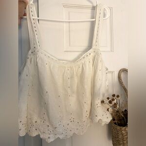 NWT Zara fluttery lace crop top size xxl